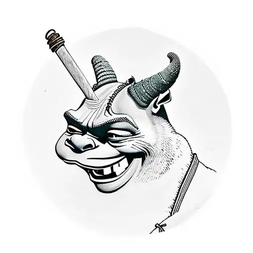 shrek tattoo design idea