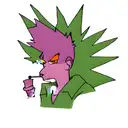 spike smoking tattoo design idea