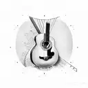 acoustic guitars  tattoo design idea