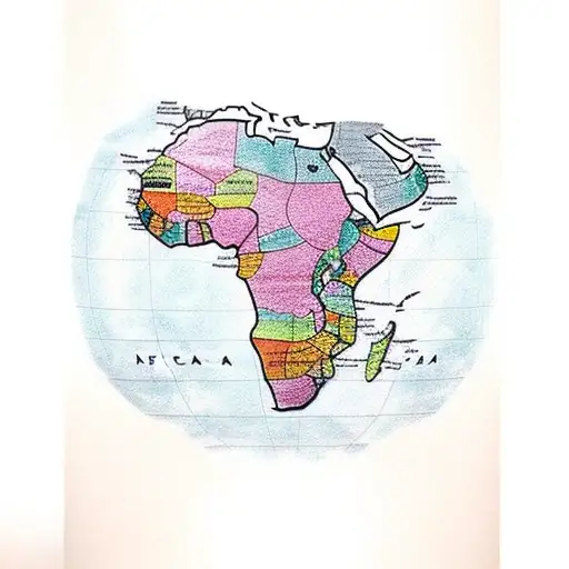 African Map tattoo tattoo design idea