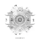 A fusion of ancient Egyptian hieroglyphics and Nordic runes to represent spiritual connections across cultures tattoo design idea