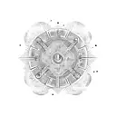A fusion of ancient Egyptian hieroglyphics and Nordic runes to represent spiritual connections across cultures tattoo design idea