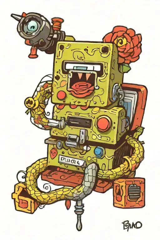 BMO from adventure time tattoo design idea