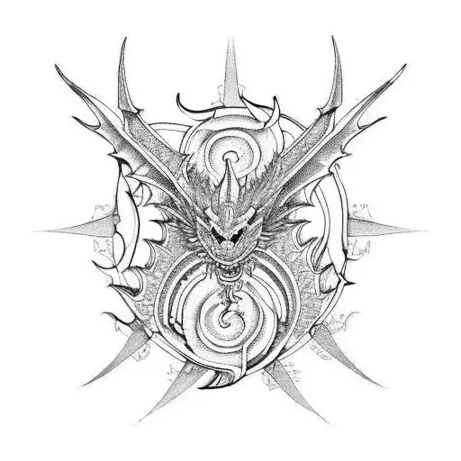 red dragon tattoo design idea