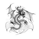 red dragon tattoo design idea