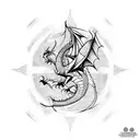 red dragon tattoo design idea
