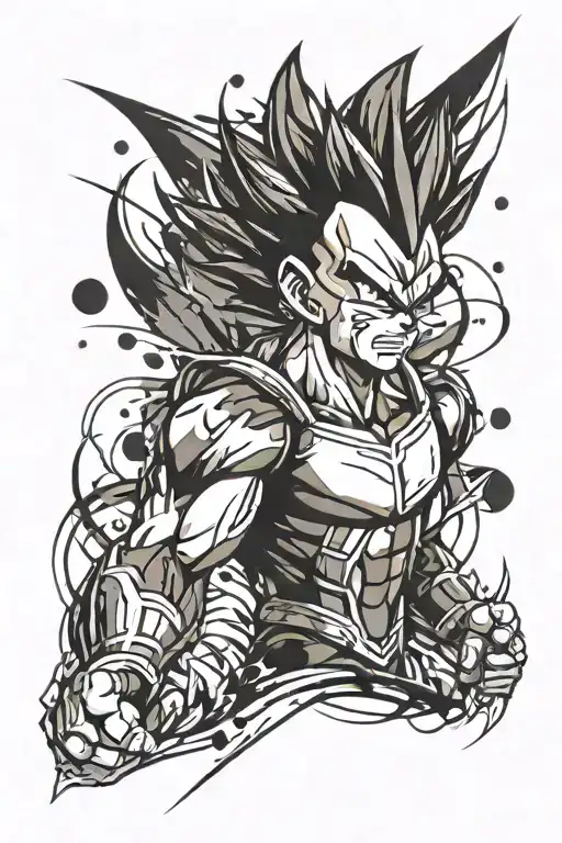 Vegeta tattoo design idea
