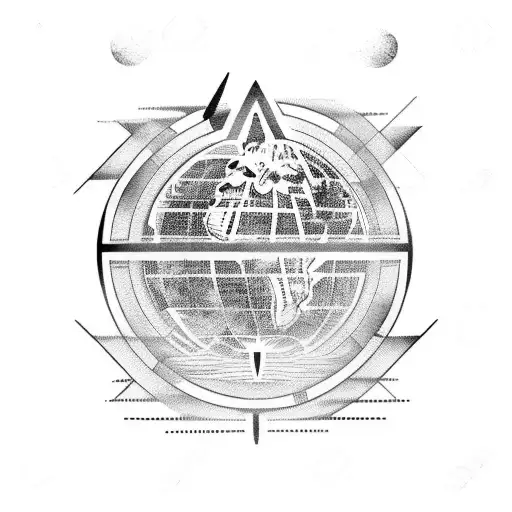 ICONs of travel by Orlando AND new York with word "Wanderlust" tattoo design idea