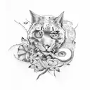 vegetation tattoo design idea