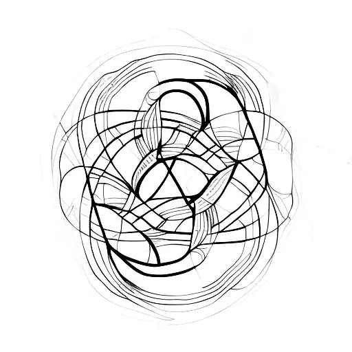 i want a tattoo with three traingles connecting to each other side by side and a line passing through like a bird flying tattoo design idea