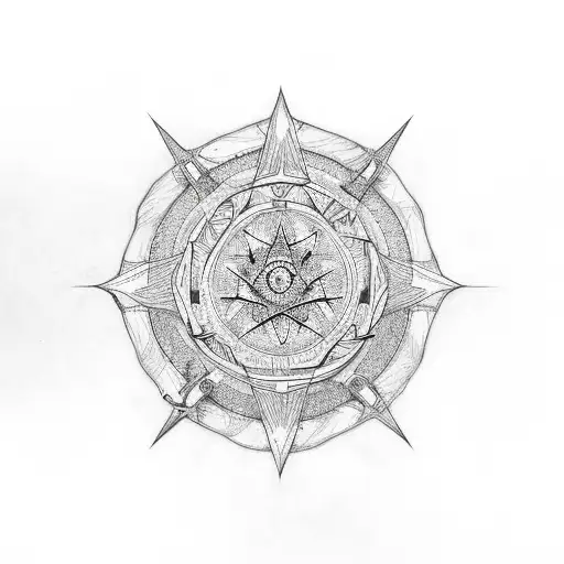 heartagram tattoo design idea