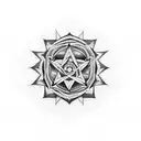 heartagram tattoo design idea