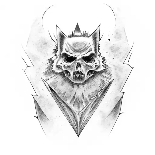 negans bat from the walking dead  tattoo design idea