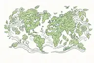 mother earth tattoo design idea