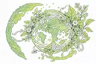 mother earth tattoo design idea