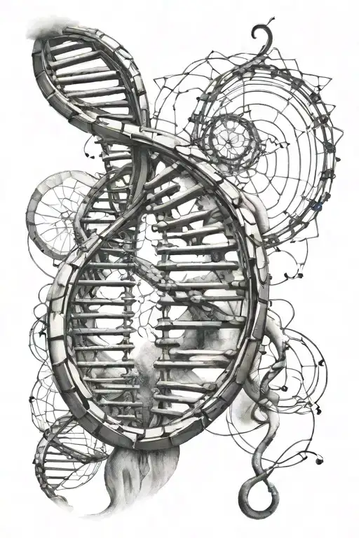 DNA double helix tattoo design idea
