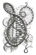 DNA double helix tattoo design idea