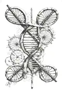 DNA double helix tattoo design idea