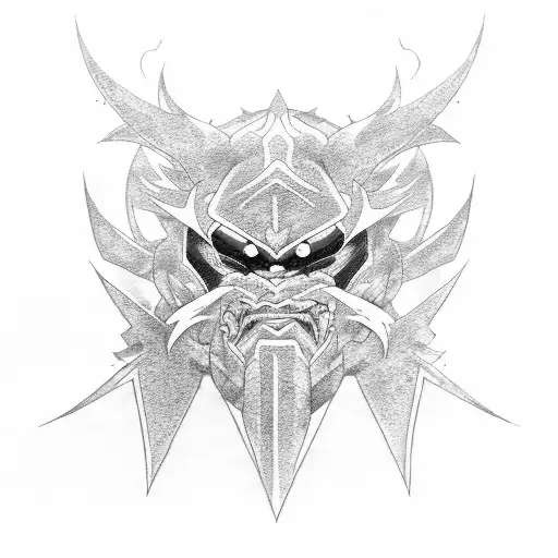 black and red akatsuki shadow style tattoo design idea