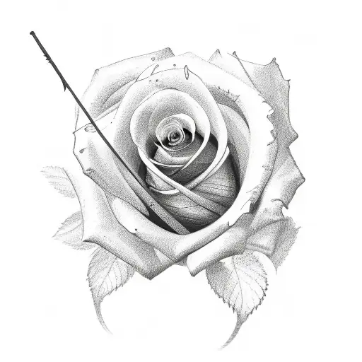 3 roses together with their shank tattoo design idea