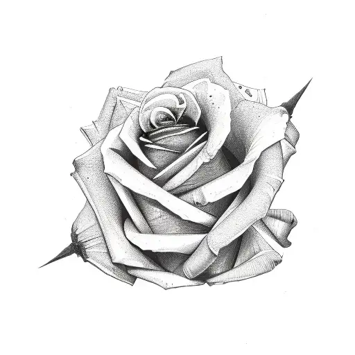 3 roses with their shank tattoo design idea