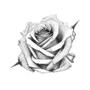 3 roses with their shank tattoo design idea