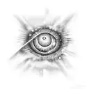 All Seeing Eye with a galaxy tattoo design idea