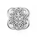 celtic knot with hatchet  tattoo design idea