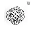 celtic knot with hatchet  tattoo design idea