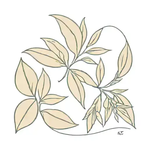 olive leaf and AMA tattoo design idea