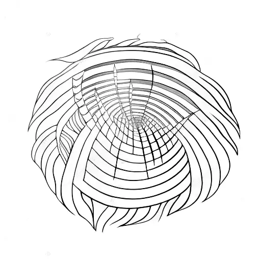 fern eucalyptus wave triskele  tattoo design idea