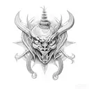 Satanás 666 tattoo design idea