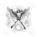 icarus falling from the sky tattoo design idea
