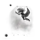 icarus falling from the sky tattoo design idea
