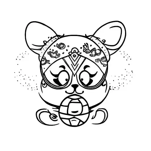 Dessine moi un tatouage avec un bébé panda qui représente mon fils de 4 ans, un bébé kaola qui représente mon fils de 2  tattoo design idea