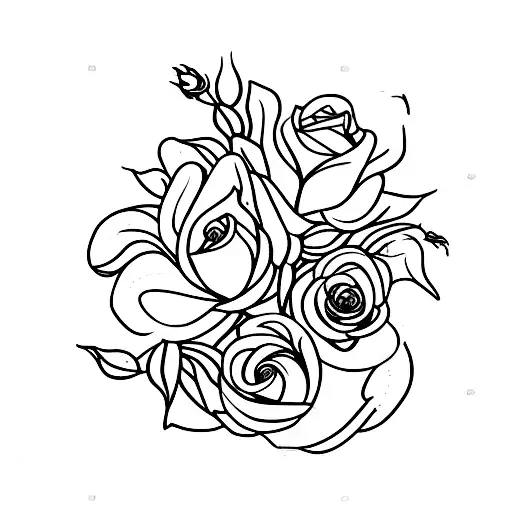 Rose, Astilbe, Lilacs, Tulips, Forget-Me-Nots, Foilage, Hyacinths, Leo, Aries, Gemini, Pisces, libra tattoo design idea