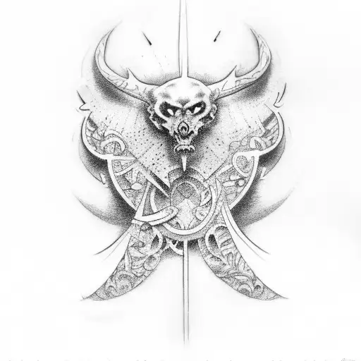 5 religious from the left side of chest to the left arm tattoo design idea
