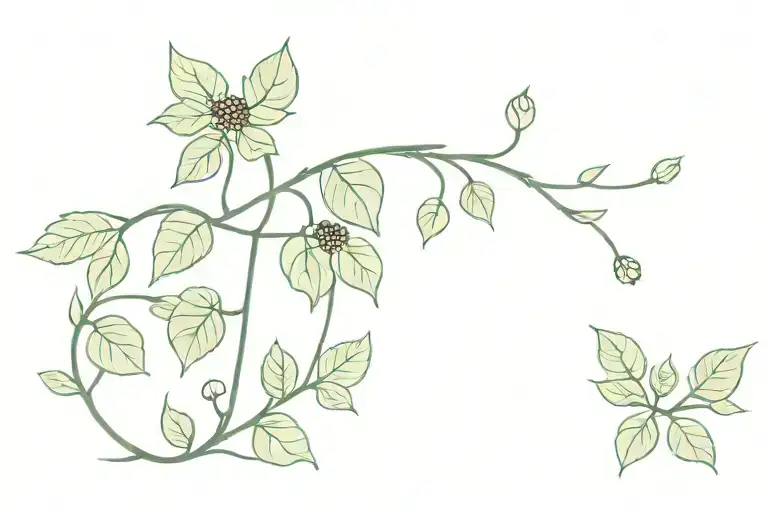blackberry vine tattoo design idea