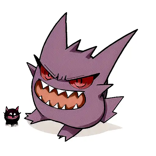 Gengar pokemon tattoo design idea