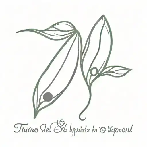 two peas in a pod tattoo design idea