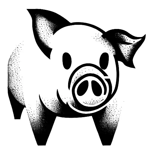 pigs top and tail tattoo design idea