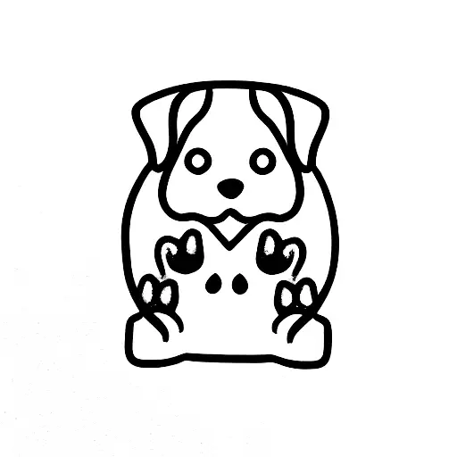 Dog cookie tattoo design idea