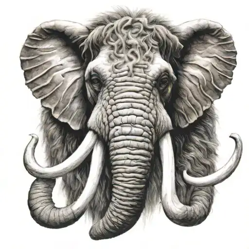woolly mammoth   tattoo design idea