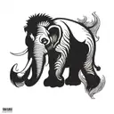 wooly mammoth   tattoo design idea