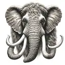 woolly mammoth   tattoo design idea