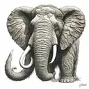 woolly mammoth   tattoo design idea