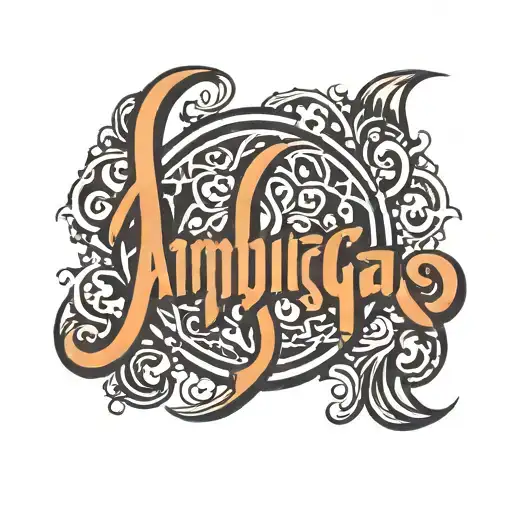 ambigram words Anurag tattoo design idea