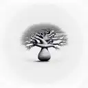 baobab tree small tattoo design idea