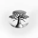 baobab tree small tattoo design idea