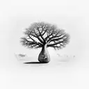 baobab tree small tattoo design idea